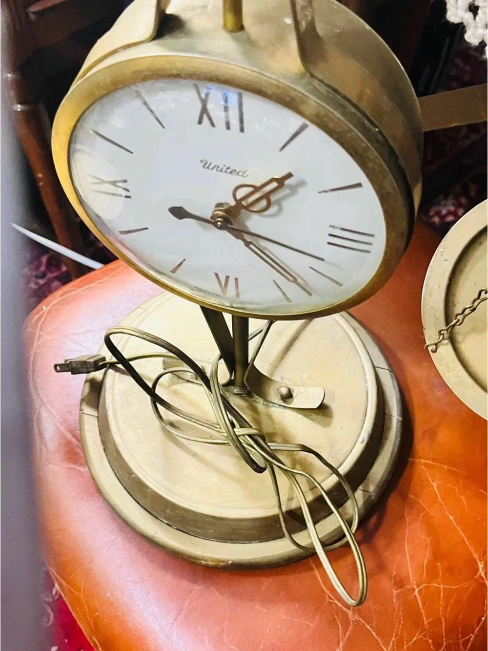 Brass Scale of Justice Wall Clock - Gold Finish
